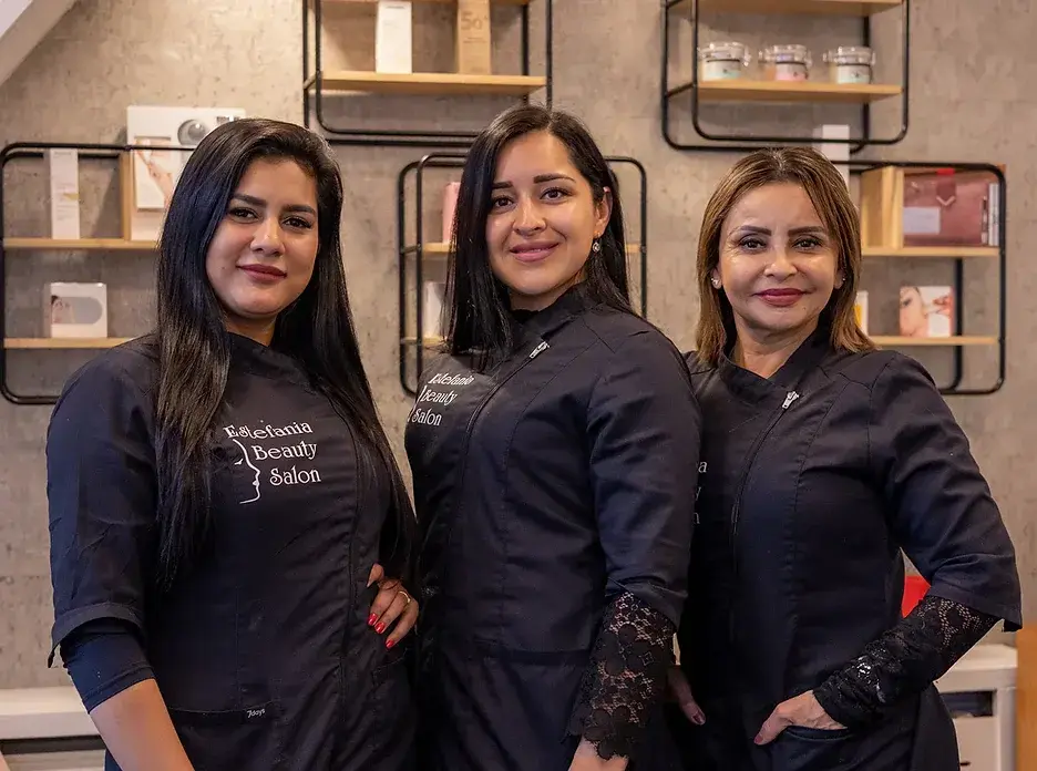 Het team: Estefania, Carmen en Marzia